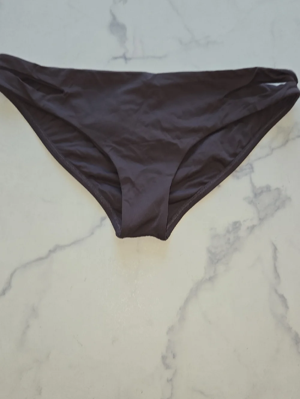 L Space Sensual Solids Estella Classic Hipster Bottom Swimsuit Brown Size L NWT